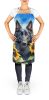 Belgian Sheepdog in Sunflowers Apron Cooking Kitchen Server Baking Crafts Gardening for Adult Women Men, Unisex, Large, Multicolor
