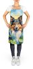 Sheltie in Sunflowers Apron Cooking Kitchen Server Baking Crafts Gardening for Adult Women Men, Unisex, Large, Multicolor