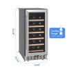 15in Wine Refrigerator Cooler-28 Bottle Capacity