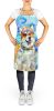 Alaskan Malamute Hippie Dawg Apron Cooking Kitchen Server Baking Crafts Gardening for Adult Women Men, Unisex, Large, Multicolor