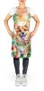 Corgi Luau Apron Cooking Kitchen Server Baking Crafts Gardening for Adult Women Men, Unisex, Large, Multicolor