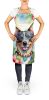 Australian Cattle Dog Luau Apron Cooking Kitchen Server Baking Crafts Gardening for Adult Women Men, Unisex, Large, Multicolor