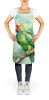 African Ringneck Parrot Apron Cooking Kitchen Server Baking Crafts Gardening for Adult Women Men, Unisex, Large, Multicolor