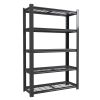 72"H 5-Tier Adjustable Heavy Duty Shelving Metal Mesh Storage Rack (2000 Lbs Loading Capacity) - Metal Shelf Organizer for Pantry, Garage