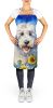 Old English Sheepdog in Sunflowers Apron Cooking Kitchen Server Baking Crafts Gardening for Adult Women Men, Unisex, Large, Multicolor