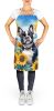 French Bulldog in Sunflowers Apron Cooking Kitchen Server Baking Crafts Gardening for Adult Women Men, Unisex, Large, Multicolor
