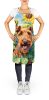 Irish Terrier in Sunflowers Apron Cooking Kitchen Server Baking Crafts Gardening for Adult Women Men, Unisex, Large, Multicolor