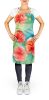 Carnations in Watercolor Apron Cooking Kitchen Server Baking Crafts Gardening for Adult Women Men, Unisex, Large, Multicolor