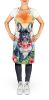 French Bulldog Luau Apron Cooking Kitchen Server Baking Crafts Gardening for Adult Women Men, Unisex, Large, Multicolor
