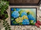 NEW Hydrangeas in Watercolor Doormat Front Door Mat Indoor Outdoor Rugs for Entryway, Non Slip Washable Low Pile, 18H X 27W