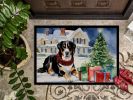 NEW Entlebucher Mountain Dog Cozy Christmas Doormat Front Door Mat Indoor Outdoor Rugs for Entryway, Non Slip Washable Low Pile, 18H X 27W