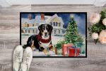 NEW Entlebucher Mountain Dog Cozy Christmas Doormat Front Door Mat Indoor Outdoor Rugs for Entryway, Non Slip Washable Low Pile, 18H X 27W