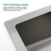 33"x19" Embedded Double Bowl Kitchen Sink, Overmount Handmade Sink in Brushed (Sink only)