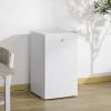 3.2 Cu.Ft Mini Fridge with Freezer, Compact Refrigerator with Adjustable Shelf, Mechanical Thermostat, Reversible Door, White