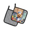Norwich Terrier The Chef Pair of Pot Holders Kitchen Heat Resistant Pot Holders Sets Oven Hot Pads for Cooking Baking BBQ, 7 1/2 x 7 1/2