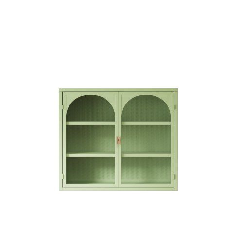 Glass Door Modern Two-door Wall Cabinet, Wall Cabinet With Characteristic Woven Pattern, Green Unavailable Platforms- Temu Glass Door Modern Two-door Wall Cabinet, Wall Cabinet With Characteristic Woven Pattern, Green Unavailable Platforms- Temu