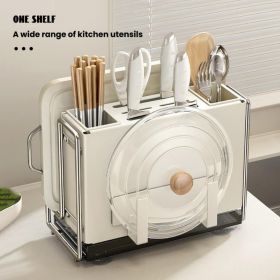 Knife Holder, Magnetic Chopstick Cage, Chopping Board, Knife Storage Rack, No Delivery On Weekends, Amazon Banned (Color: White)