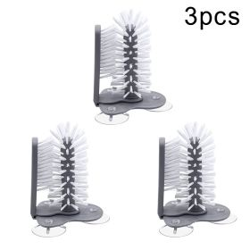 2 In 1 Cleaning Brush Cup Glass Cleaner Bottles Brush Suction Wall Lazy Brush Removable Washing Tools Kitchen Clean Accessories (Color: 3pcs, Ships From: China)