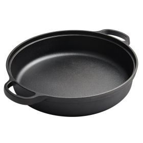 Cast Iron Cooking Pot for Restaurant Kitchen Skillet Camping Cooker (Color: As pic show, Pot Diameter: 29cm)