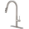 Single Handle Pull Down Sprayer Kitchen Faucet in Brushed Nickel