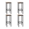 Bar Stool with Metal Legs and Footrest