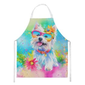 Westie Hippie Dawg Apron Cooking Kitchen Server Baking Crafts Gardening for Adult Women Men, Unisex, Large, Multicolor (Default: Default)