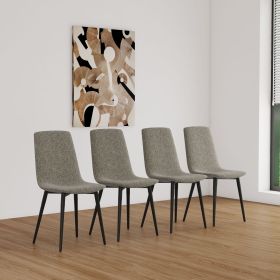 Dining Chairs Set of 4,Modern Kitchen Dining Room Chairs (Color: Grey+Black)
