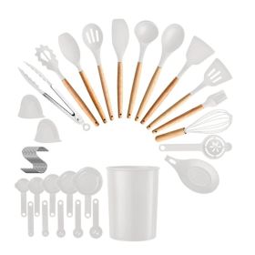 BBQ Tool & Kitchenware Kitchen Cooking Utensils Set (Type: 35Pcs, Color: White)