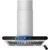 30 inch / 36 inch Island Range Hood 700 CFM Dual-Sided Ceiling Mount Vent Hood, Convertible Ducted/Ductless, Touch,Gesture & Remote Control