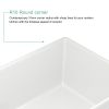 White Undermount Farmhuose Ceramic Kitchen Sink, Deep Apron Single Bowl Farm Sink with Bottom Grid
