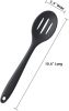 Slotted Silicone Serving Spoon High Heat Resistant Hygienic Design for Cooking Draining & Serving Kitchen Utensil