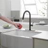 Single Handle Pull Down Sprayer Kitchen Faucet in Brushed Nickel