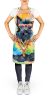 Scottish Terrier Hippie Dawg Apron Cooking Kitchen Server Baking Crafts Gardening for Adult Women Men, Unisex, Large, Multicolor