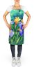 Tennessee Iris in Watercolor Apron Cooking Kitchen Server Baking Crafts Gardening for Adult Women Men, Unisex, Large, Multicolor