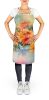 Chrysanthemums in Watercolor Apron Cooking Kitchen Server Baking Crafts Gardening for Adult Women Men, Unisex, Large, Multicolor