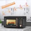 700W Retro Countertop Microwave Oven with 5 Micro Power and Auto Cooking Function