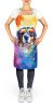 Bernese Mountain Dog Hippie Dawg Apron Cooking Kitchen Server Baking Crafts Gardening for Adult Women Men, Unisex, Large, Multicolor