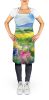Massachusetts Mayflowers in Watercolor Apron Cooking Kitchen Server Baking Crafts Gardening for Adult Women Men, Unisex, Large, Multicolor