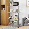 1000 lbs Storage Shelving 4-Tier Utility Shelving Unit Steel Organizer Wire Rack for Home,Kitchen,Office,Chrome (13.7" D x 23.6" W x 53.4" H)
