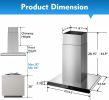 30 inch / 36 inch Island Range Hood 700 CFM Dual-Sided Ceiling Mount Vent Hood, Convertible Ducted/Ductless, Touch,Gesture & Remote Control