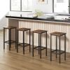 Bar Stool with Metal Legs and Footrest