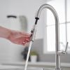 Single Handle Pull Down Sprayer Kitchen Faucet in Brushed Nickel