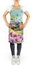 Louisiana Magnolias in Watercolor Apron Cooking Kitchen Server Baking Crafts Gardening for Adult Women Men, Unisex, Large, Multicolor