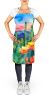 Arizona Saguaro Cactus Blossom in Watercolor Apron Cooking Kitchen Server Baking Crafts Gardening for Adult Women Men, Unisex, Large, Multicolor
