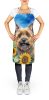 Cairn Terrier in Sunflowers Apron Cooking Kitchen Server Baking Crafts Gardening for Adult Women Men, Unisex, Large, Multicolor