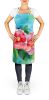 Alabama Camellia in Watercolor Apron Cooking Kitchen Server Baking Crafts Gardening for Adult Women Men, Unisex, Large, Multicolor