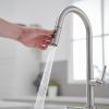 Single Handle Pull Down Sprayer Kitchen Faucet in Brushed Nickel