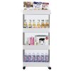 Three and four tier cart shelves, bedroom shelves, kitchen activity shelves